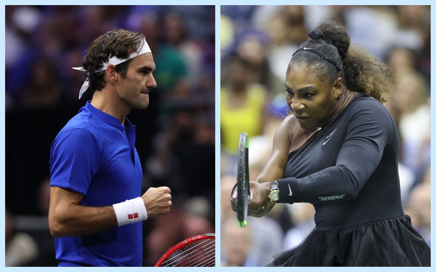 Roger Federer ja Serena Williams, maailma kaks kõige edukamat tegevtennisisti.