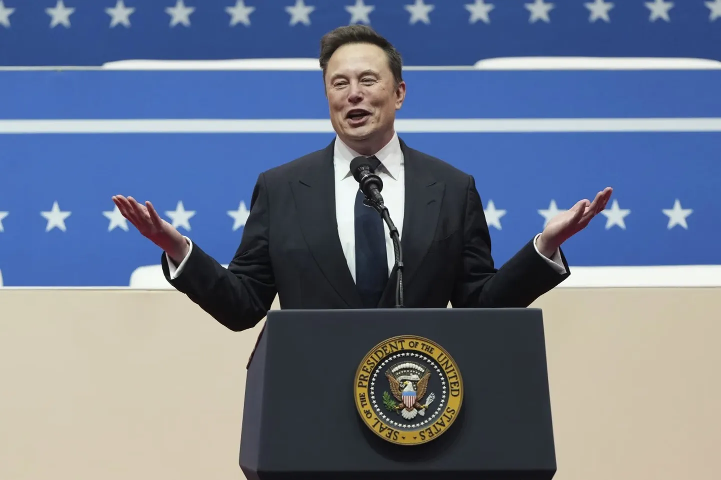 Elon Musk presidendi ametisseastumise üritusel Washingtonis 20. jaanuaril 2025.
