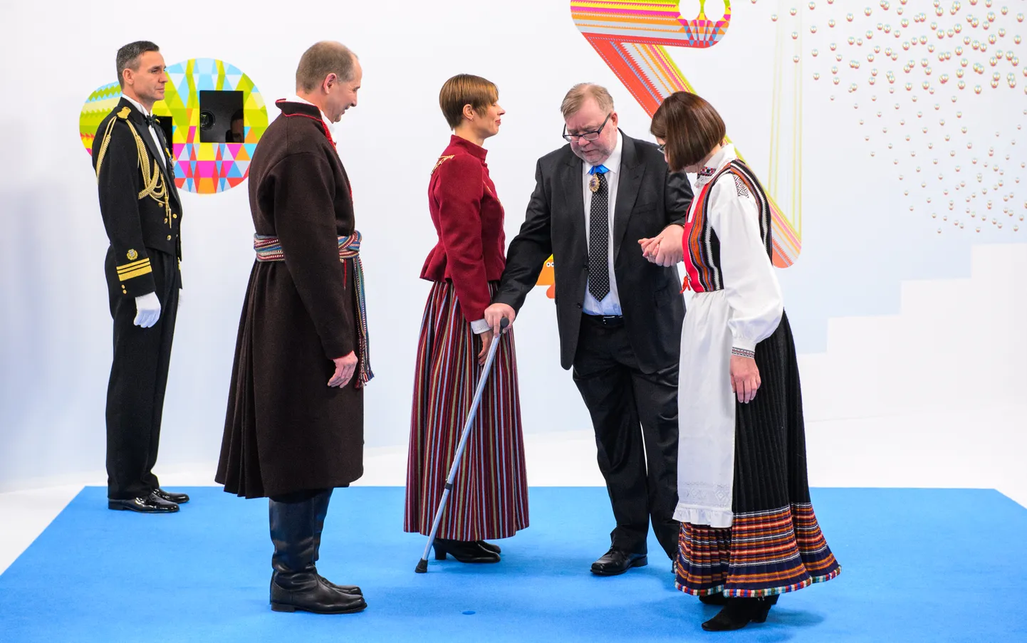 Eesti Panga nõukogu esimees ja endine peaminister Mart Laar ning Katrin Laar.