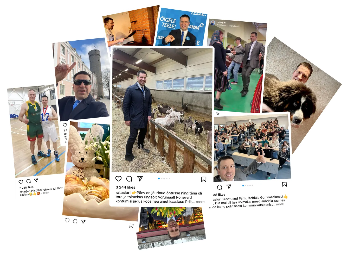 Jüri Ratase postitused Instagramis.