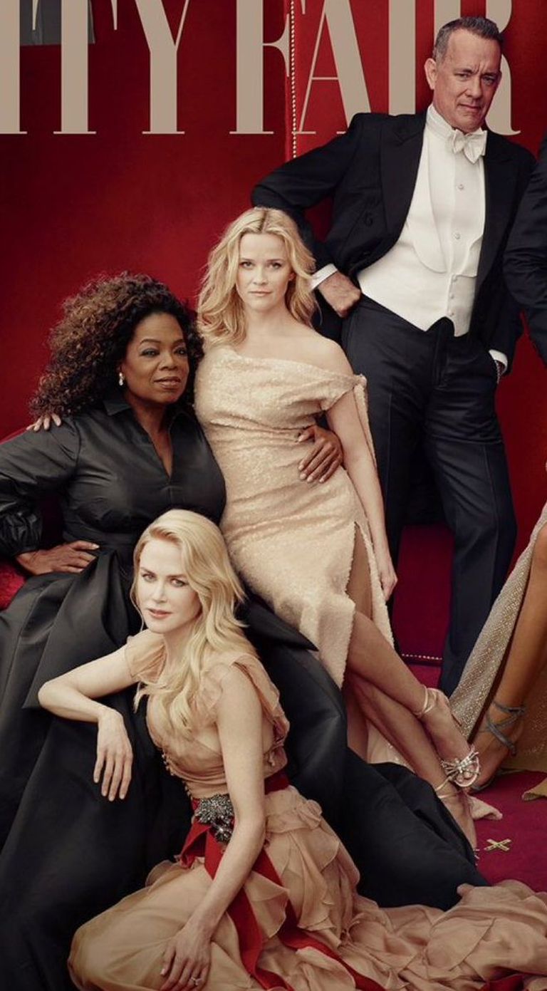 Oprah, Reese Witherspoon, Nicole Kidman ja Tom Hanks Vanity Fairi fotol