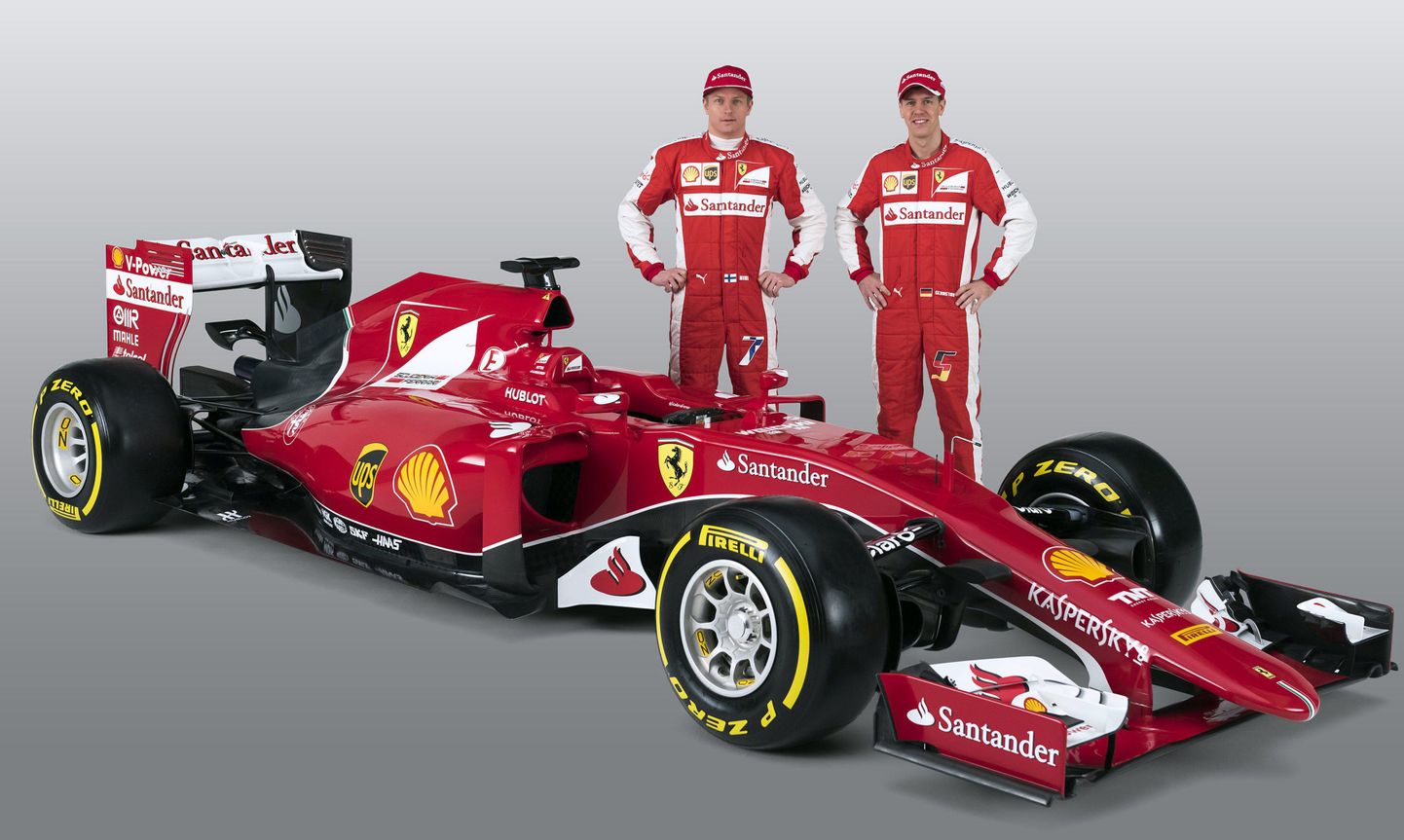 Kimi Raikkonen (vasakul) ja Sebastian Vettel.
