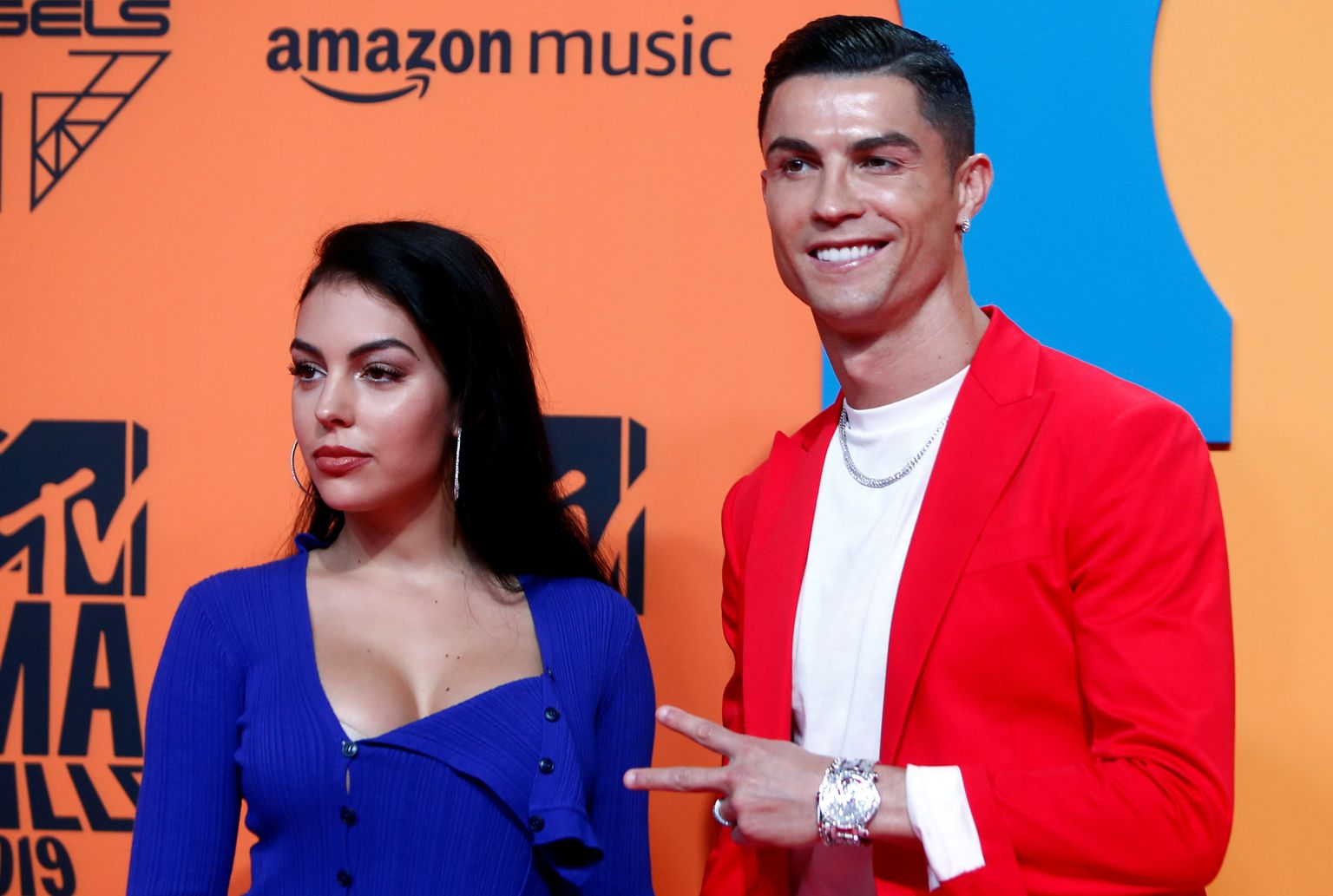 Cristiano Ronaldo (paremal) ja Georgina Rodriguez.
