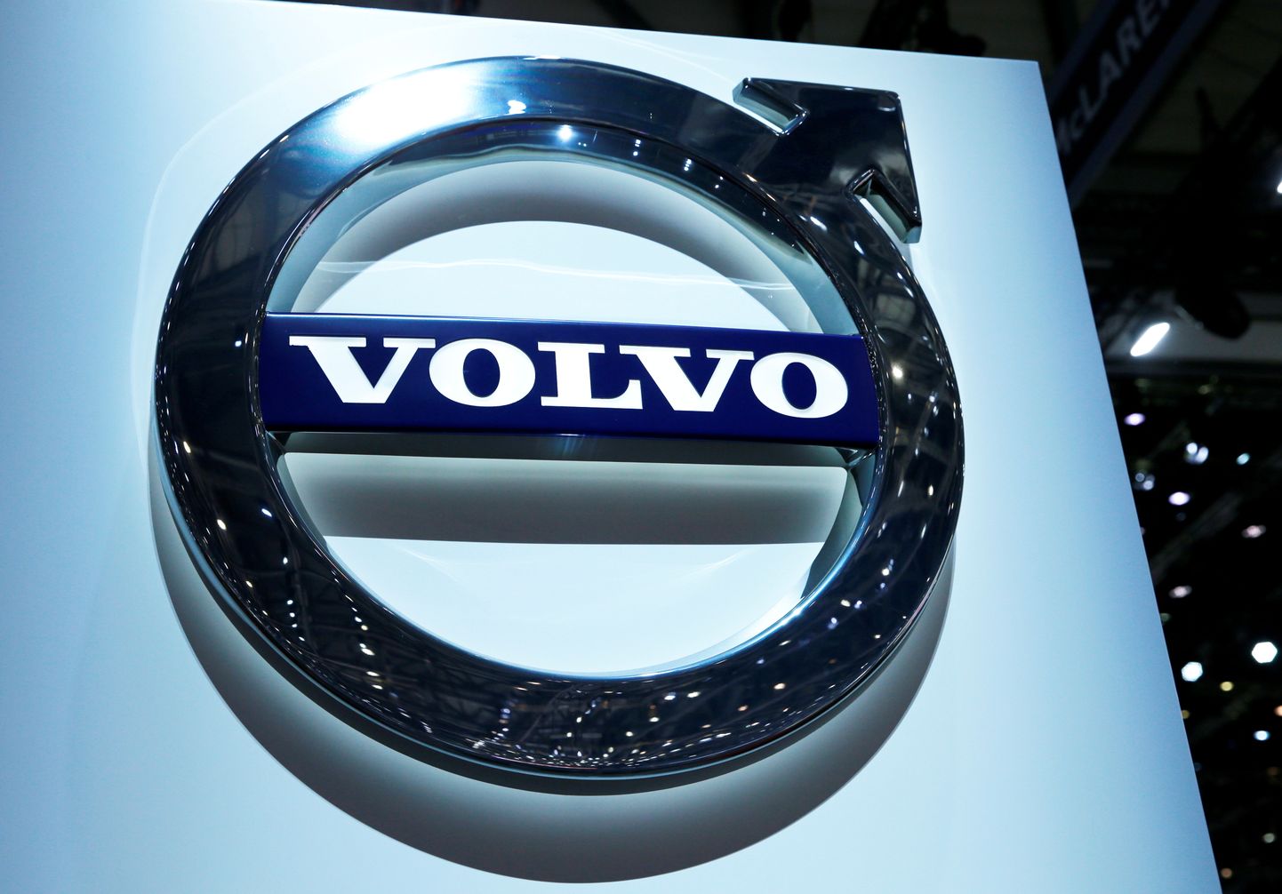 FILE PHOTO: A Volvo logo is pictured on the stand during the 87th International Motor Show at Palexpo in Geneva, Switzerland, March 7, 2017. REUTERS/Denis Balibouse/File Photo