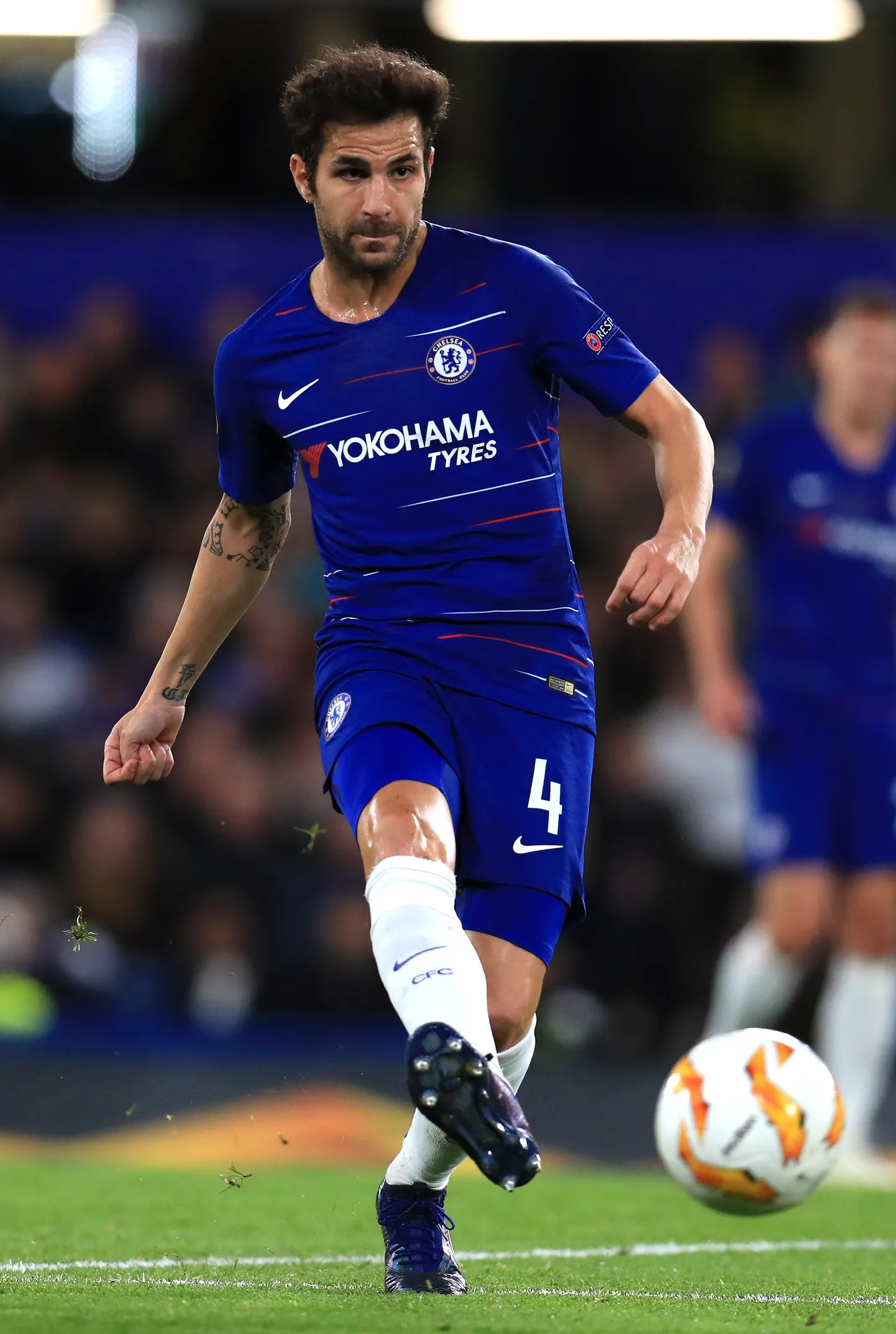 Chelsea Cesc Fabregas jagas endast ja meeskonnakaaslasest väga sportlikku pilti.
