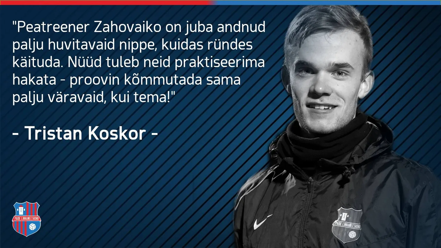 Tristan Koskor liitus Paide Linnameeskonnaga.