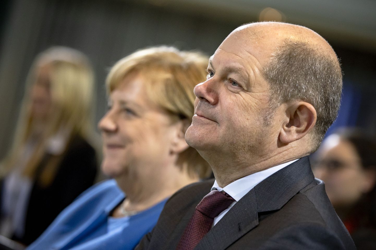 Saksamaa rahandusminister Olaf Scholz (paremal) loodab järgmisel sügisel kantsler Angela Merkelilt tema ametikoha võtta.