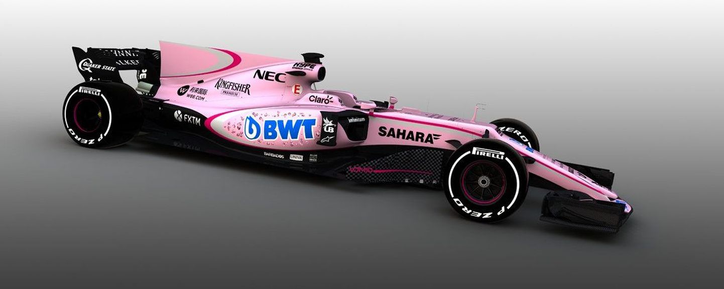 Uus roosa Force India VJM10.