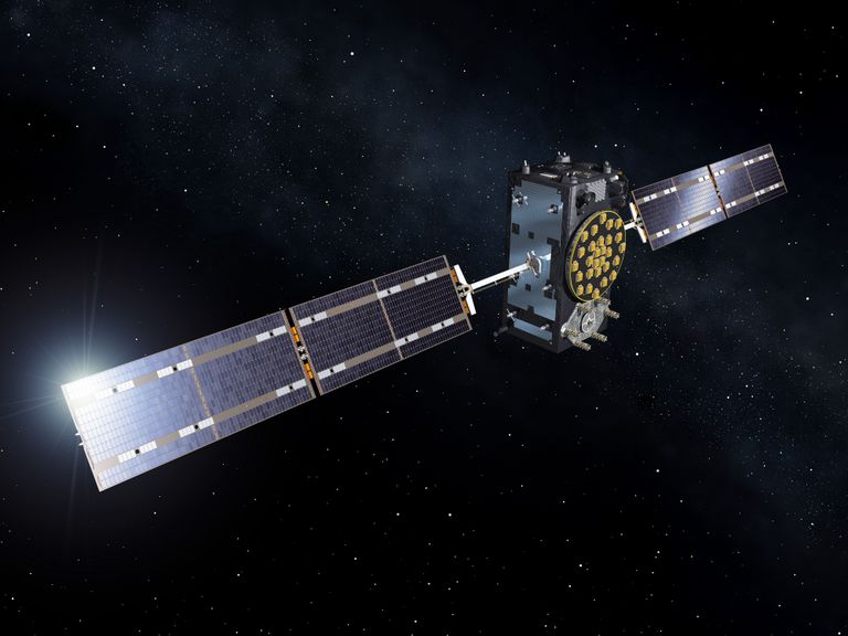 Kunstniku nägemus ESA Galileo satelliidist.