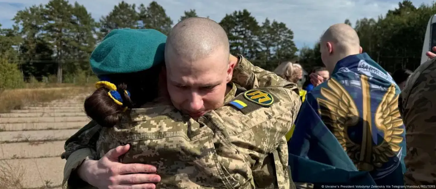 Украинские военнослужащие после возвращения из плена РФ, сентябрь 2024 года