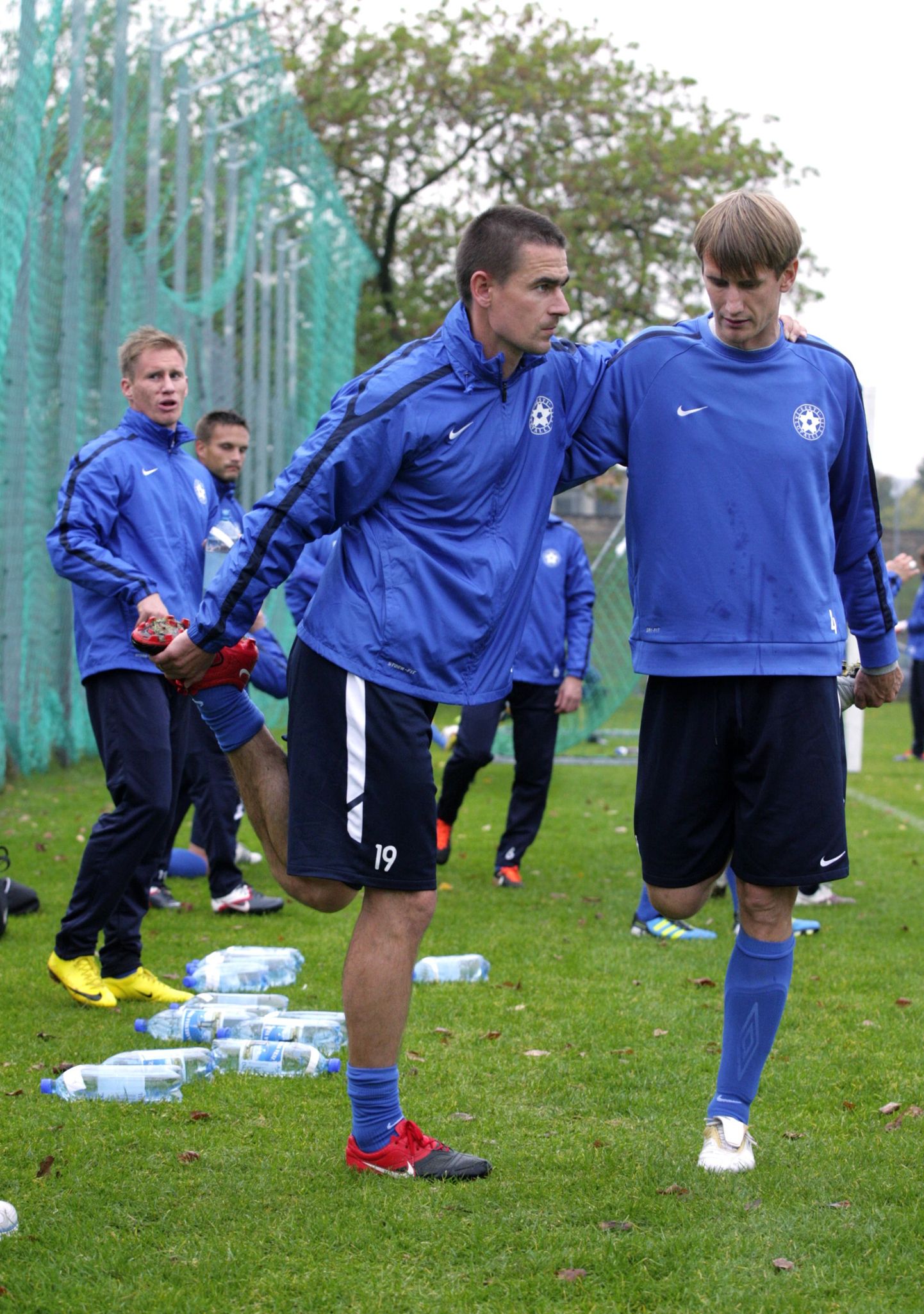 Andrei Stepanov (vasakul) ja Raio Piiroja Eesti koondise treeningul.