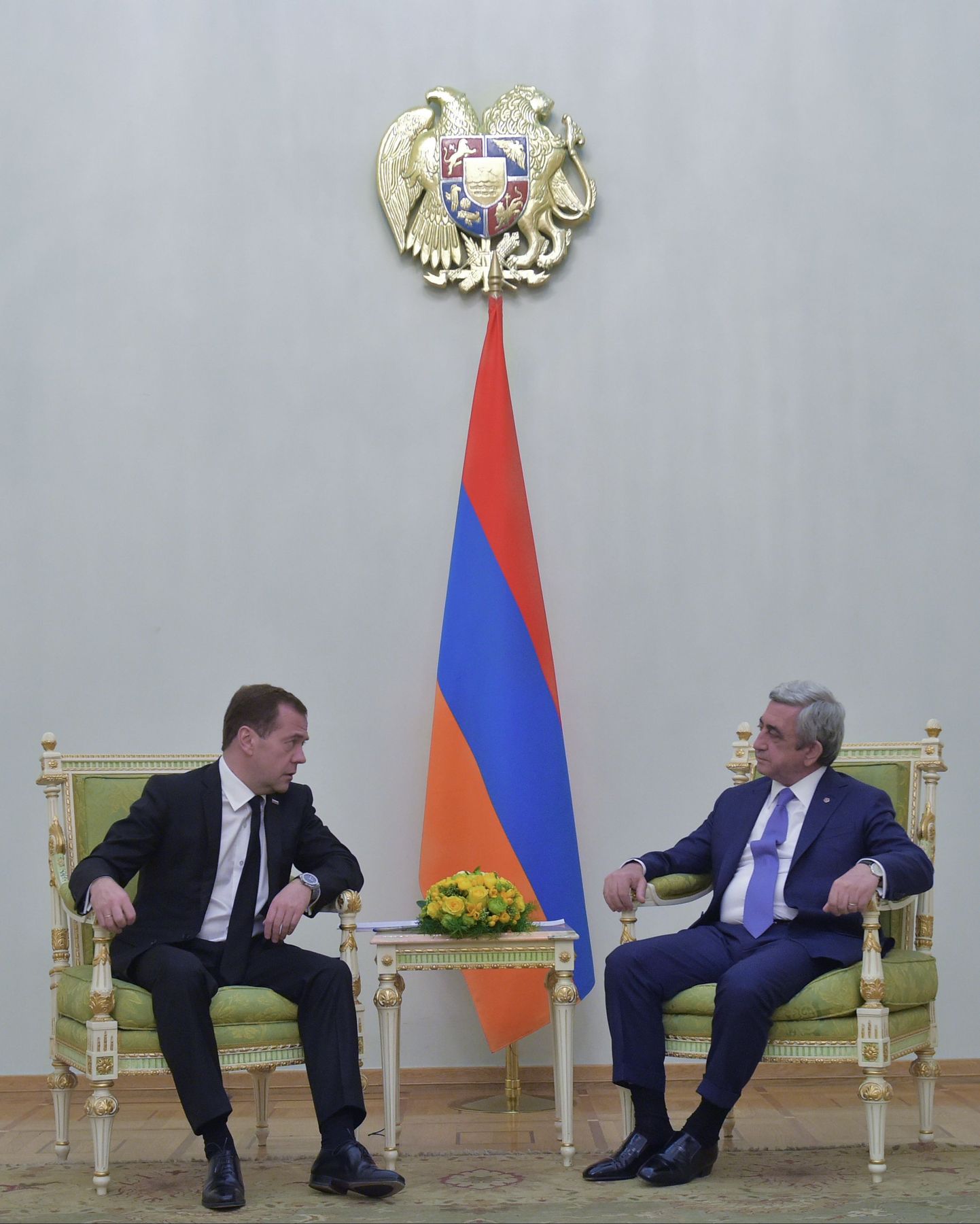 Vene peaminister Dmitri Medvedev Armeenias visiidil