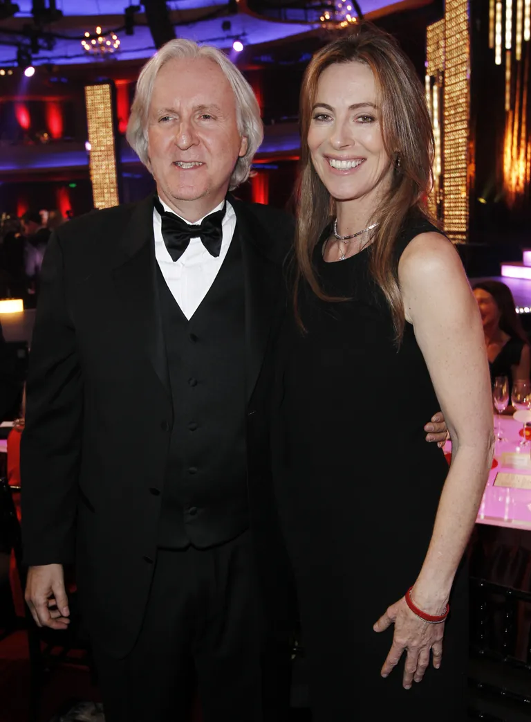 James Cameron ja tema eksnaine Kathryn Bigelow aastal 2010 sõbralikult juba lihtsalt kolleegidena poseerimas