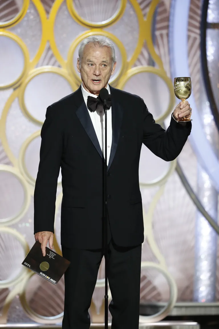 Bill Murray 76. Kuldgloobustel sama peekriga, millest varsti viina loopima asus.