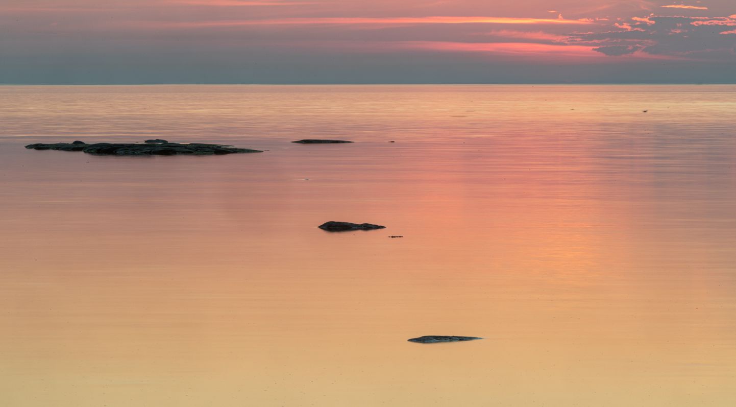 Закат солнца на Балтийском море.
