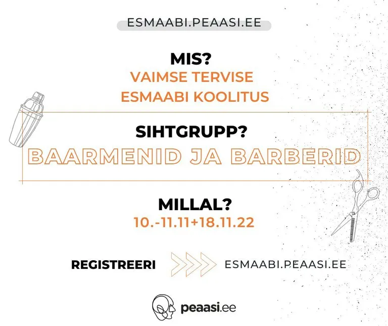 Vaimse tervise esmaabi koolitus.