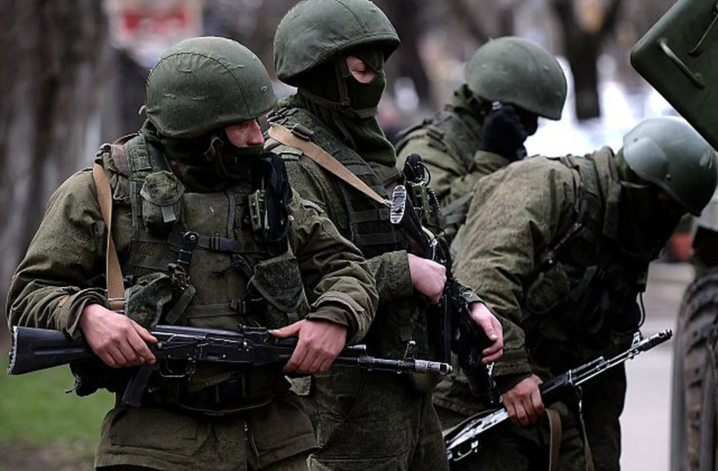 Российские солдаты в Симферополе в 2014 году. Иллюстративное фото