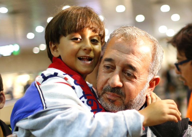 Süürlane Osama Abdul Mohsen ja ta poeg Zaid