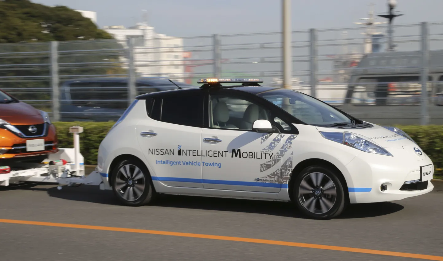 Nissani autonoomse sõiduvõimega elektriauto Leaf.