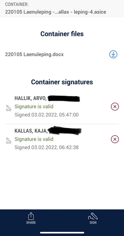 Kaja Kallase ja Halliku laenuleping.