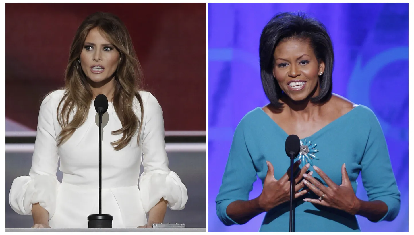 Melania Trump (vasakul) ja Michelle Obama