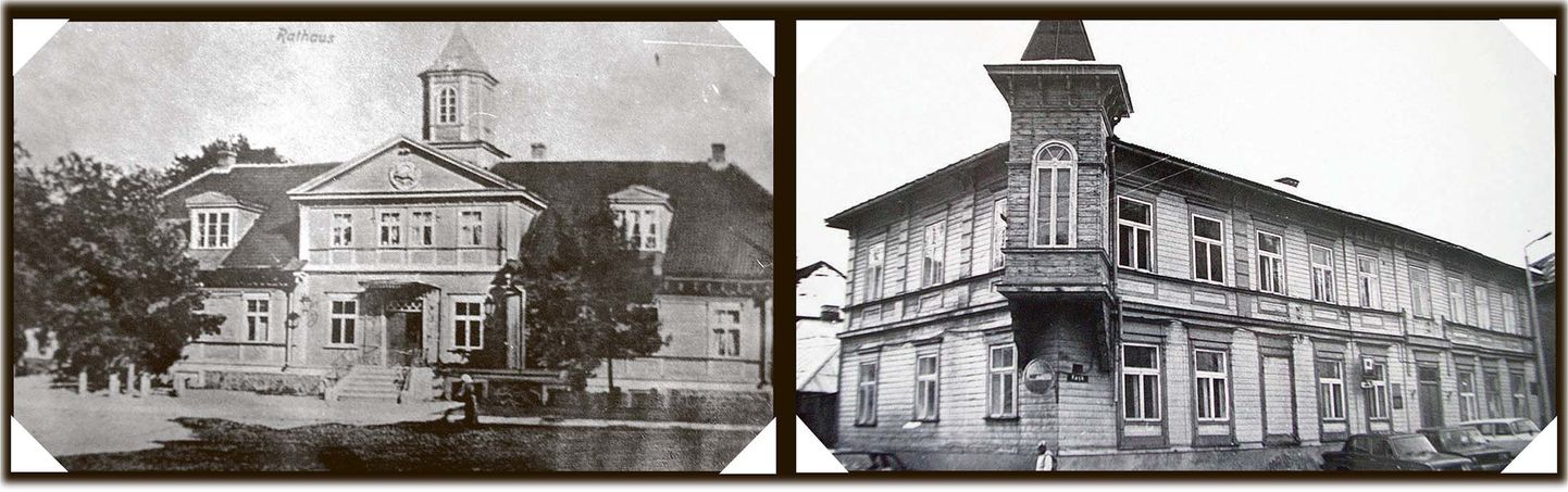 Valga linna avaliku raamatukogu esimene kodu oli linna raekojas. Hiljem on asutus tegutsenud mitmes erinevas majas, sealhulgas torniga hoones Jaani kiriku kõrval.
