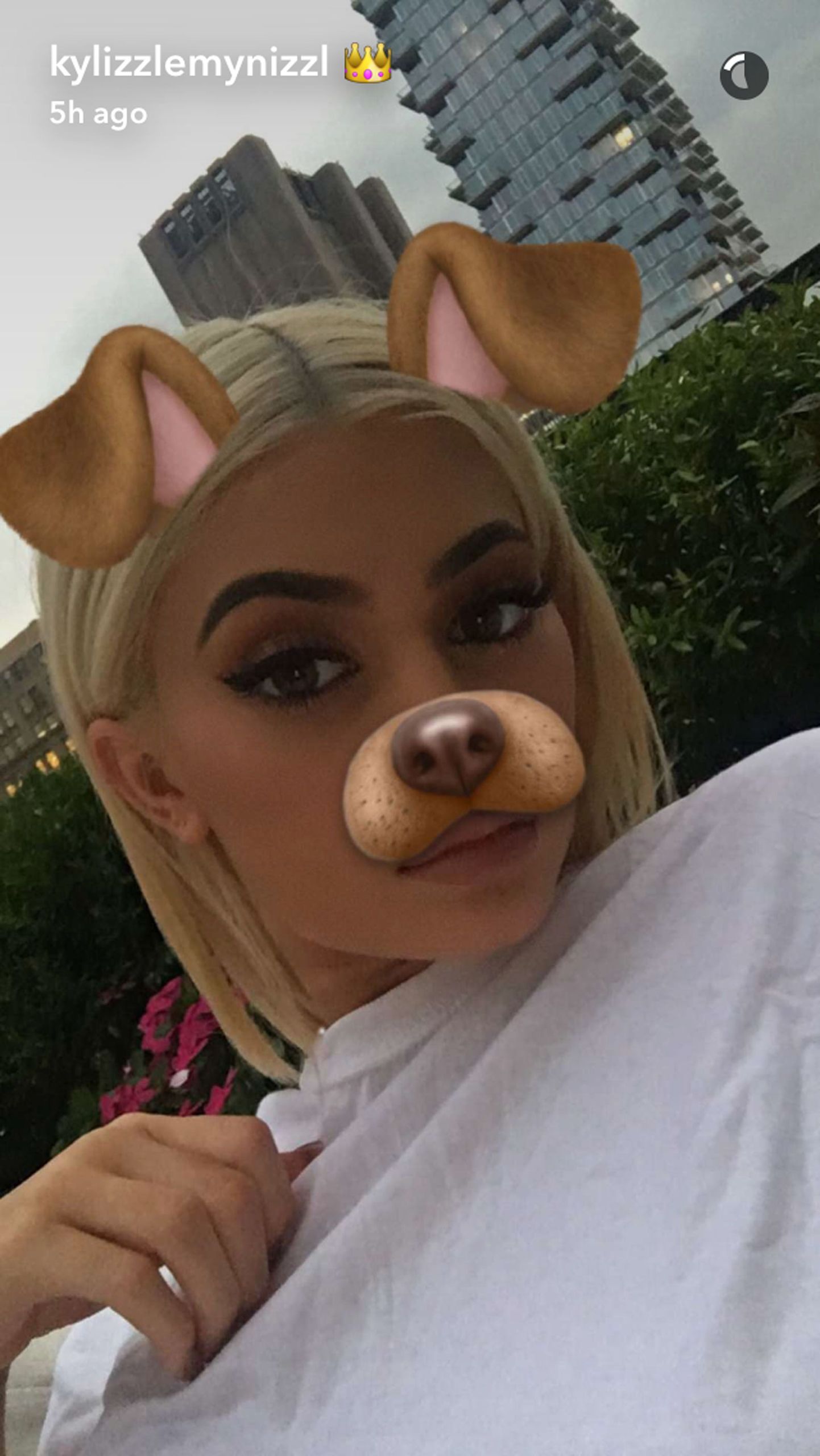 Kylie Jenner Snapchati filtritega lõbutsemas