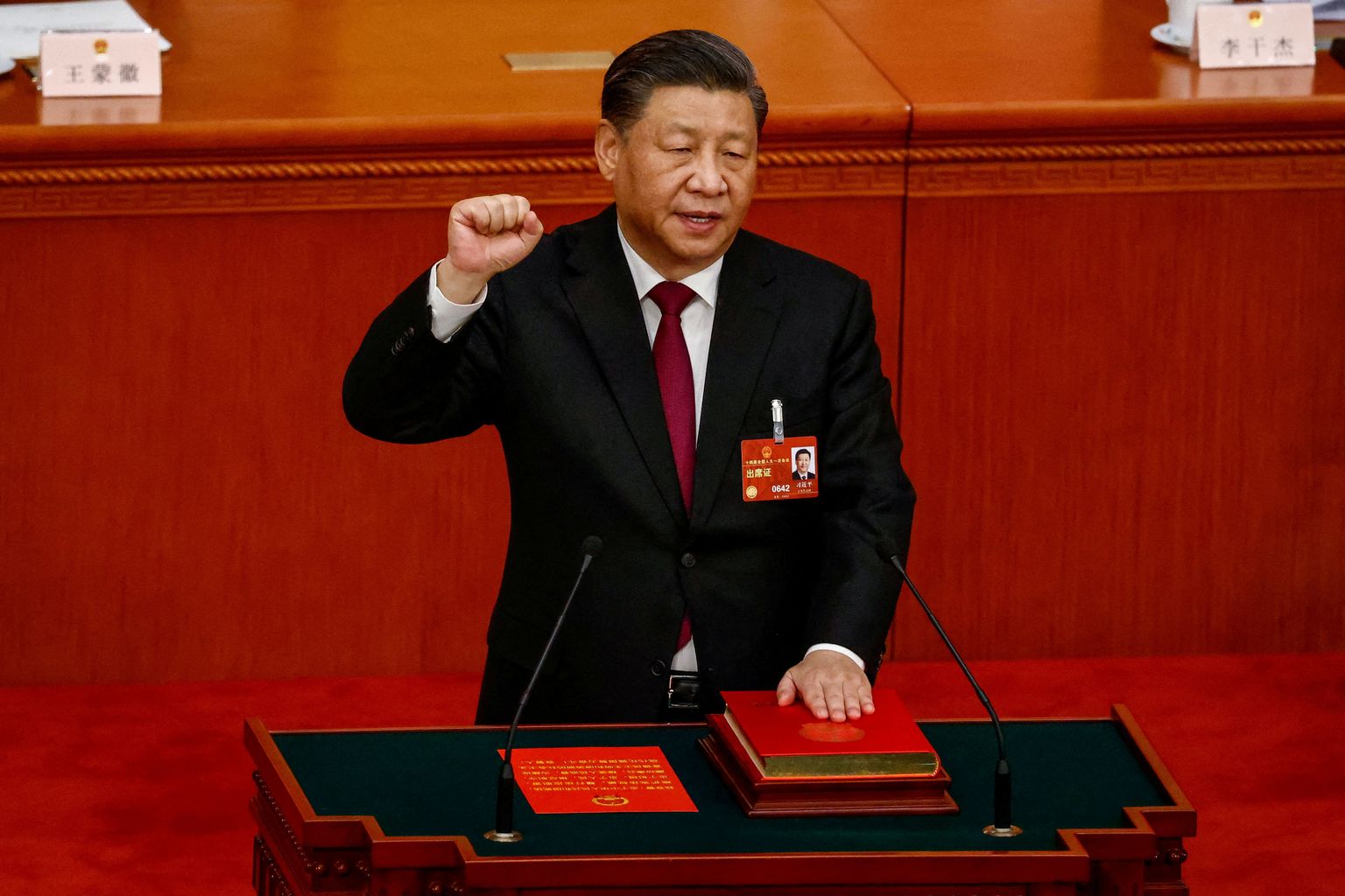 Hiina president Xi Jinping annab täna ametivannet parlamendis, mis kinnitas ta kolmandaks ametiajaks riigipeaks.