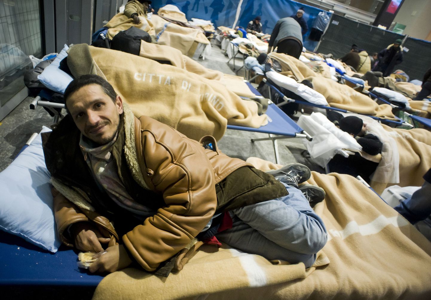 Itaalia kodutud varjupaigas.