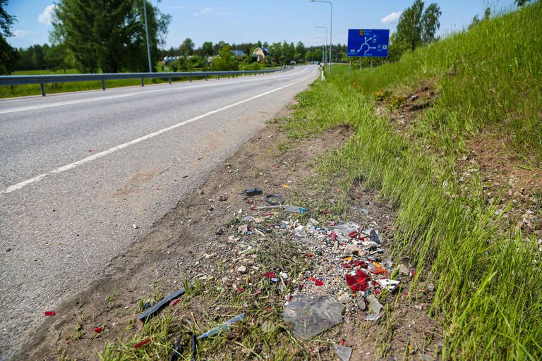 Liiklusõnnetuse sündmuspaik Võru-Verijärve teel.