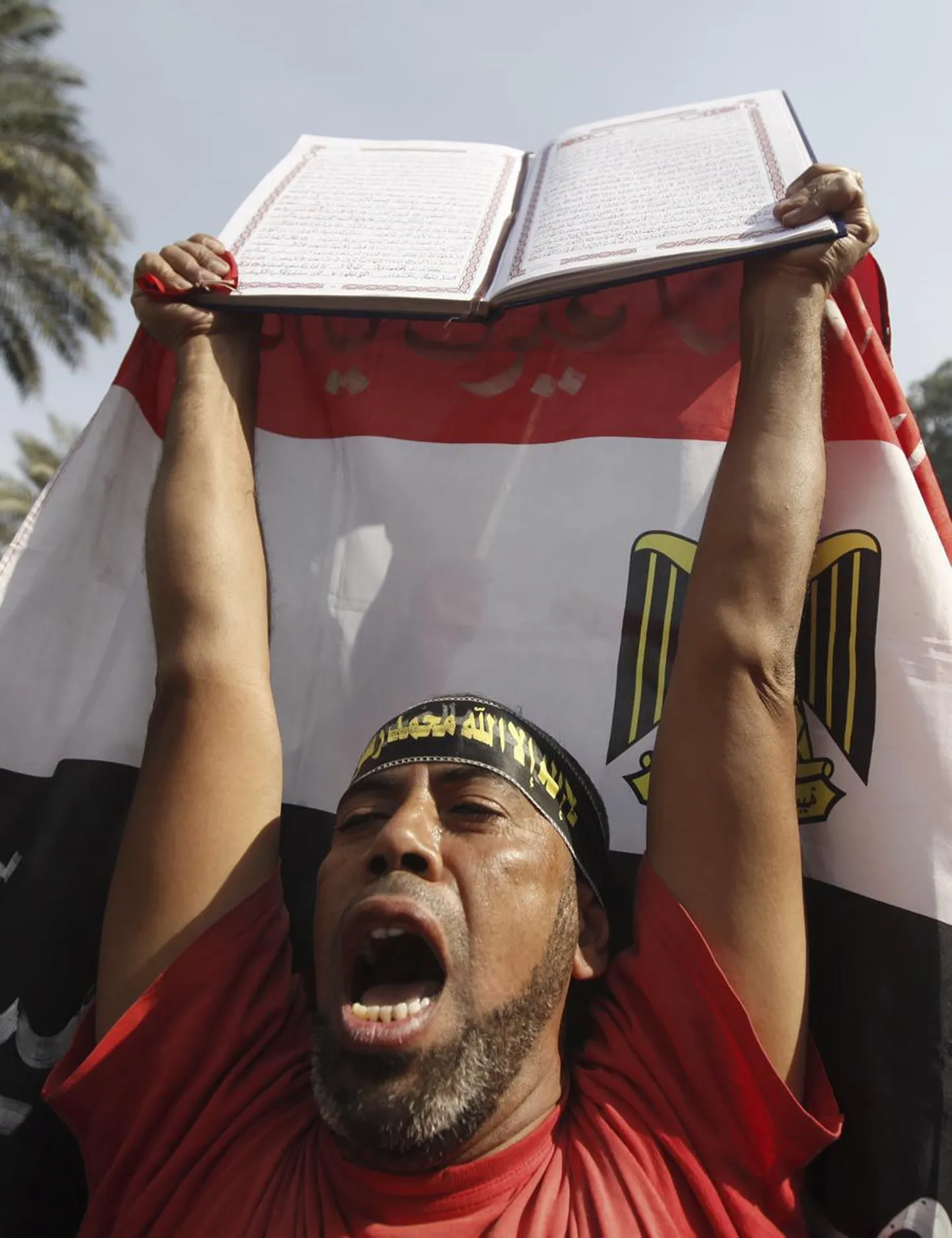 Один из сторонников Мурси у президентского дворца