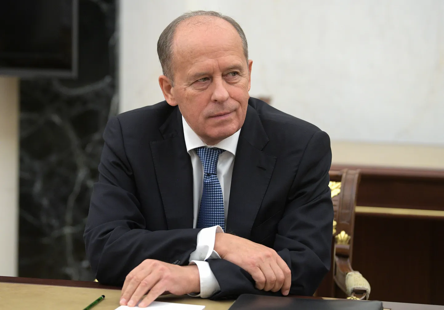 Vene Föderaalse Julgeolekuteenistuse (FSB) direktor Aleksandr Bortnikov sellel 26. oktoobrist pärineval fotol.
