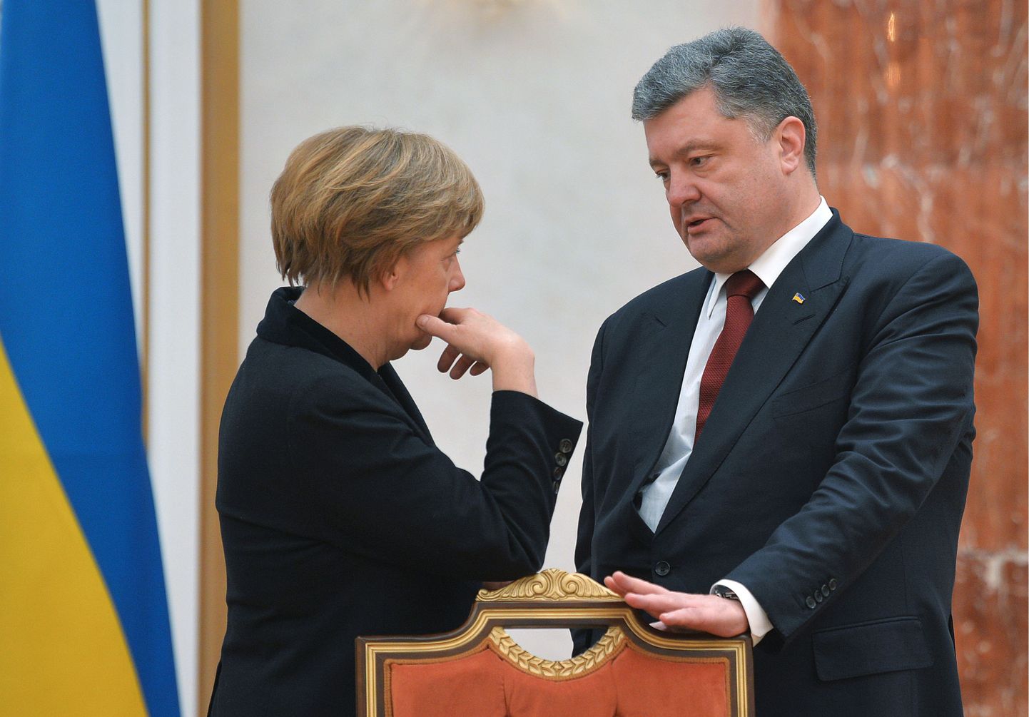 Angela Merkel ja Petro Porošenko.