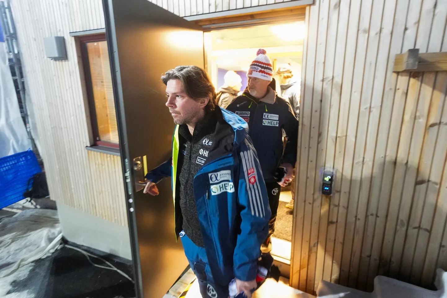 Magnus Brevigs (no kreisās) un Jans Ēriks Olbu