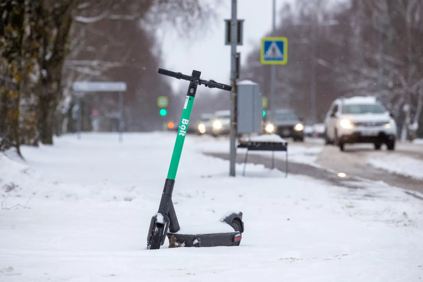 Bolti tõukeratas Viljandis 29.novembril 2021. aastal.