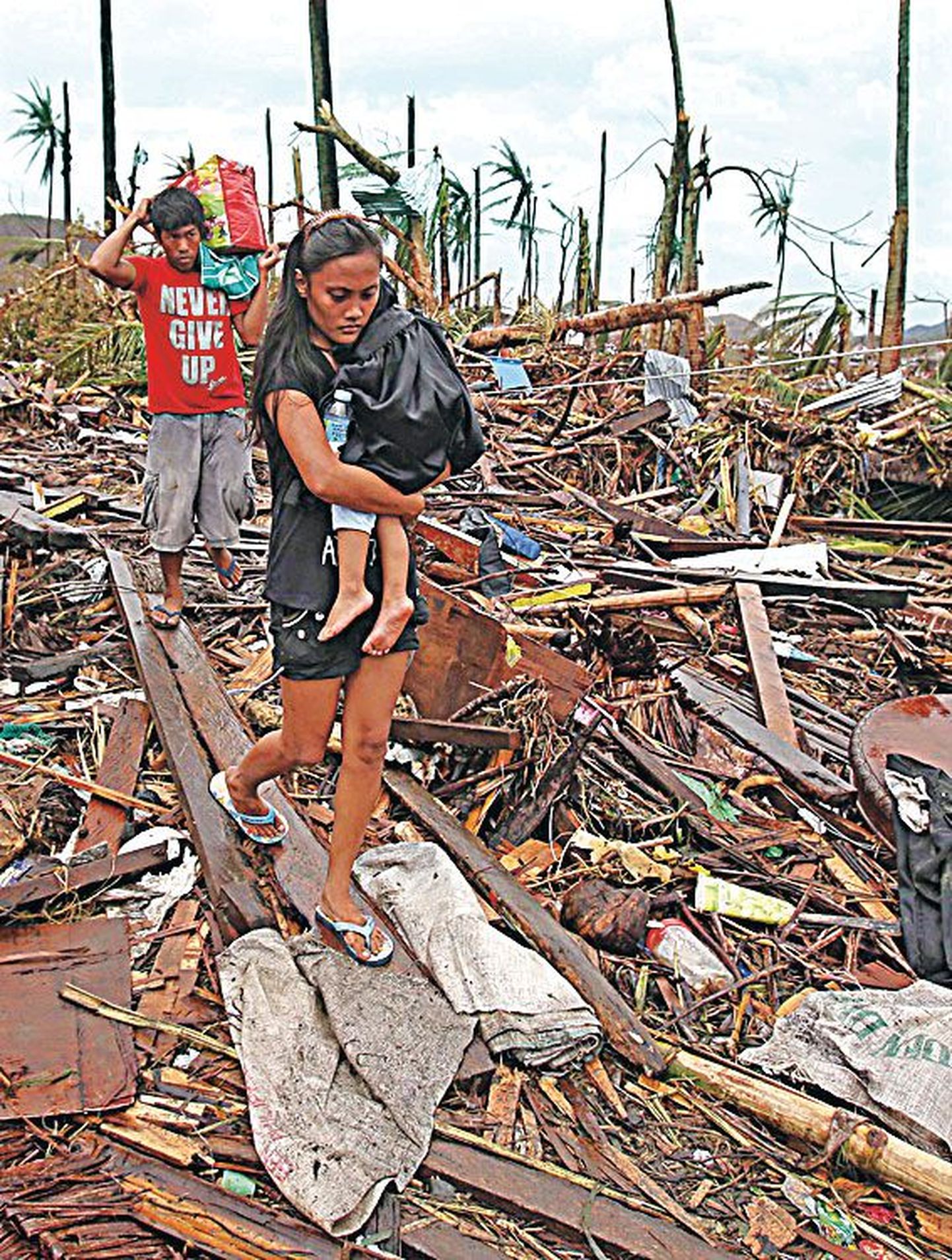 Taifuuni purustused Filipiinidel.