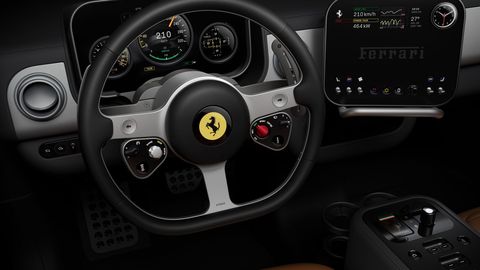 Ferrari särtsuauto interjöör on vägagi omapärane