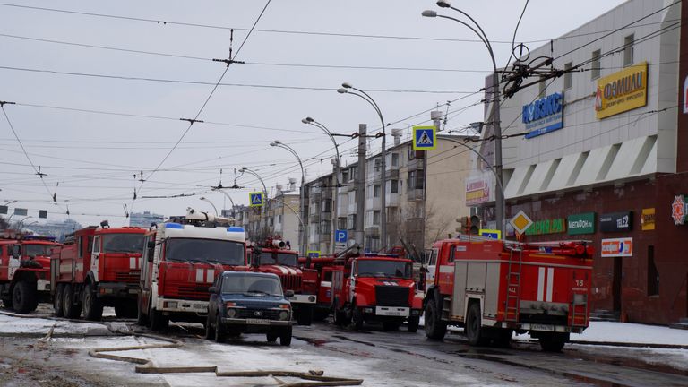 Пожар в ТЦ в Кемерово.