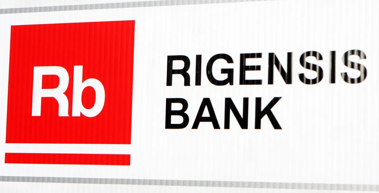 "Rigensis Bank" logo.
