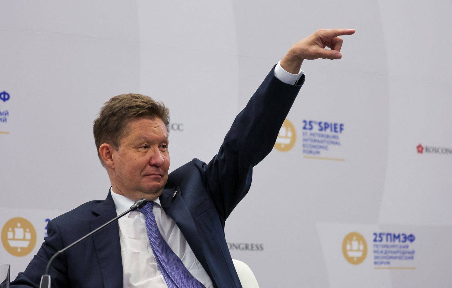 Gazpromi juht Aleksei Miller Peterburi rahvusvahelisel majandusfoorumil.