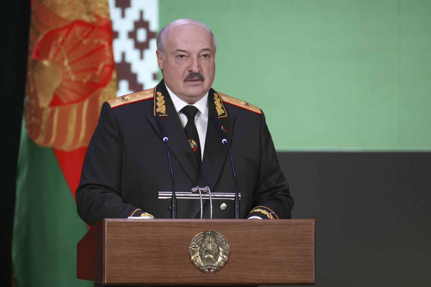 Valgevene režiimi juht Aleksandr Lukašenka esinemas 20. veebruaril 2024.