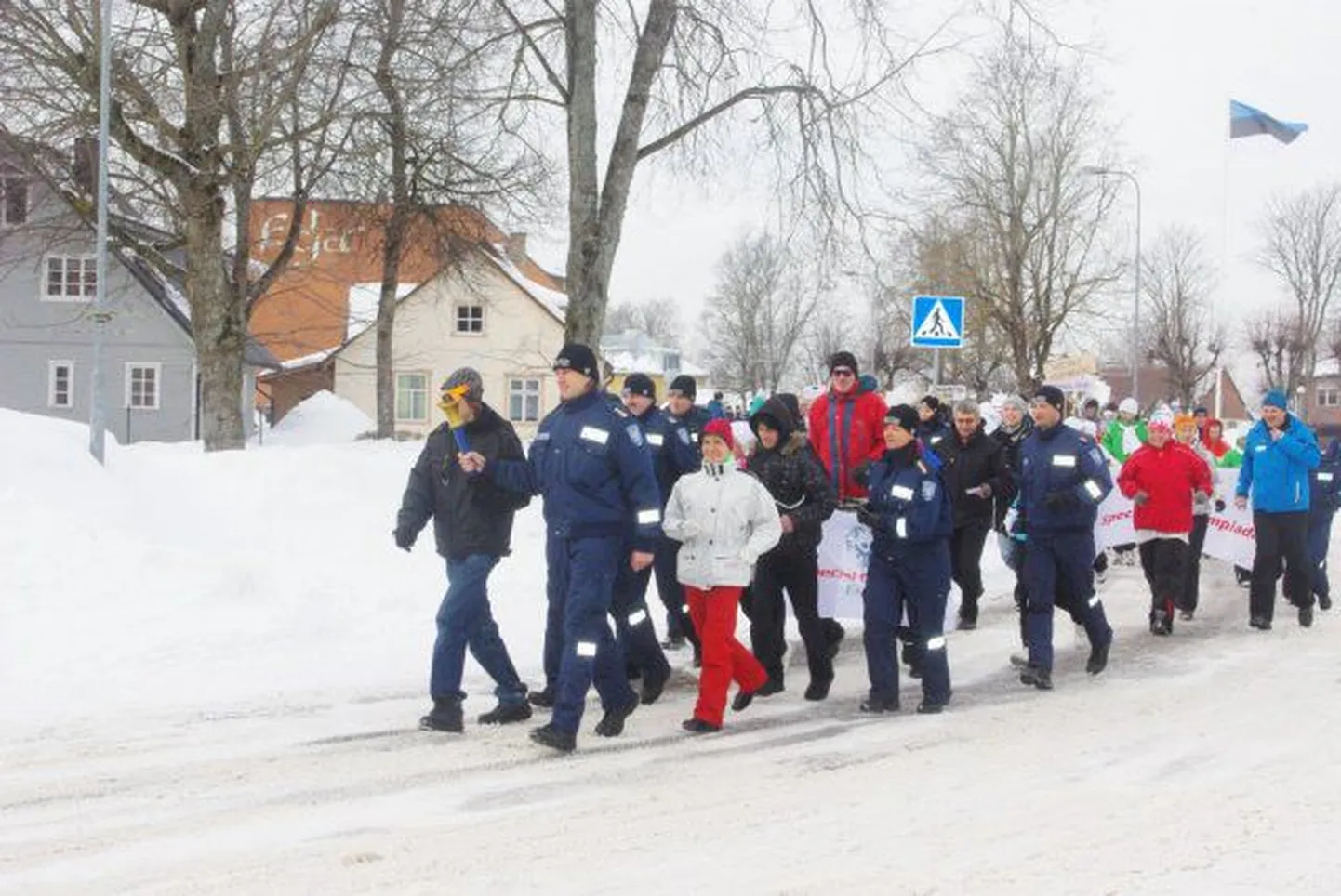 Tõrvikujooks eriolümpia talimängude avamiselt Otepääl aastal 2013.