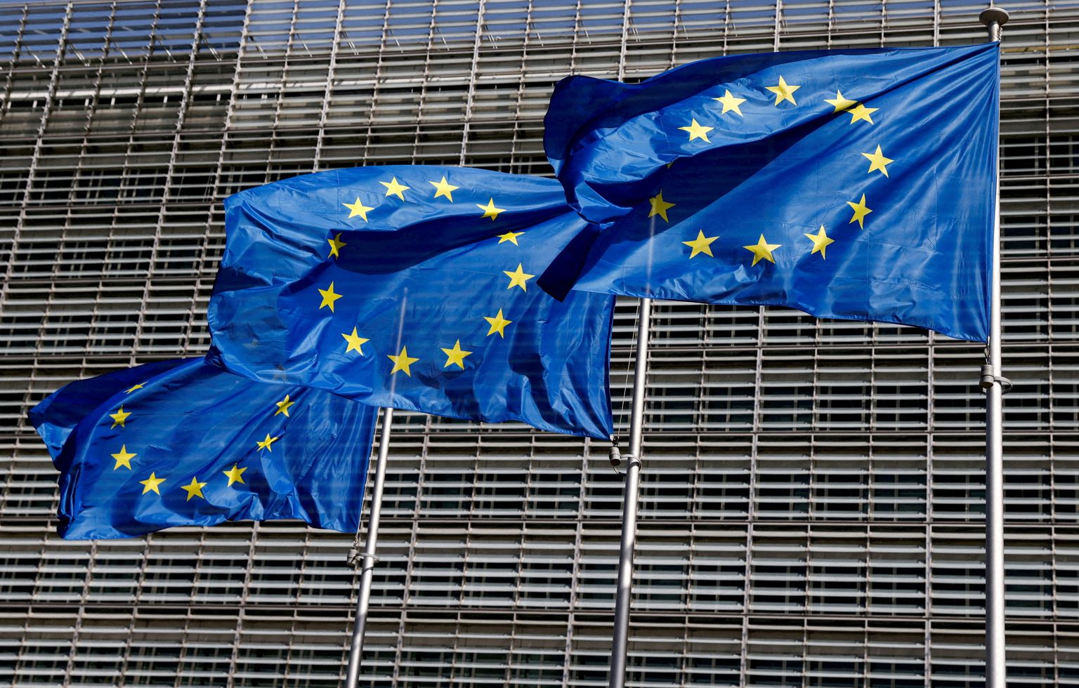 Euroopa Liidu lipud Brüsselis.