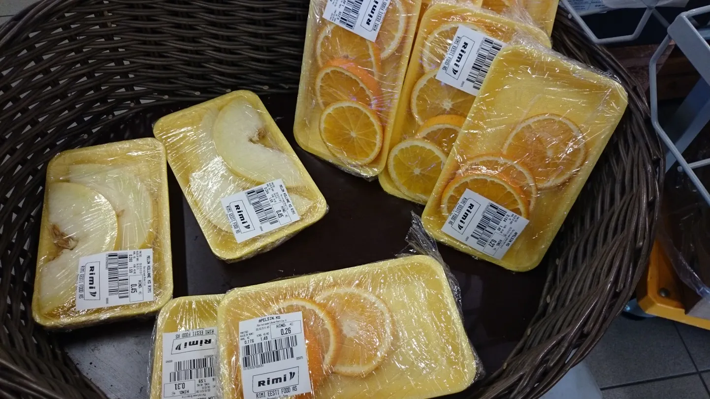 Viilutatud puuviljad Rimis.