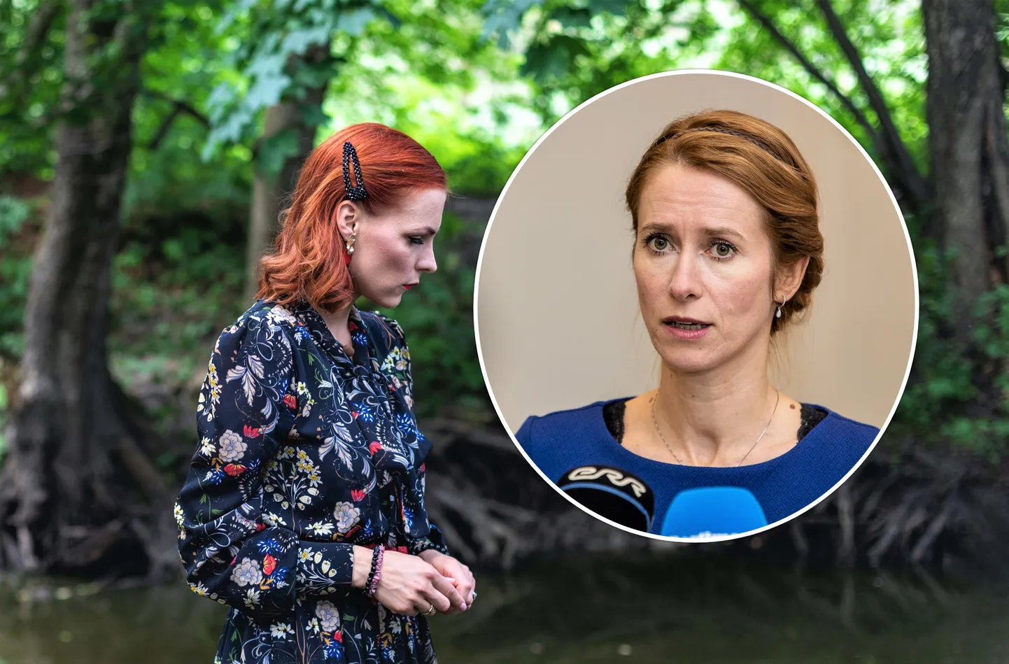 Sõbranna kollaaž, vasakul Marilyn Kerro, paremal Kaja Kallas.