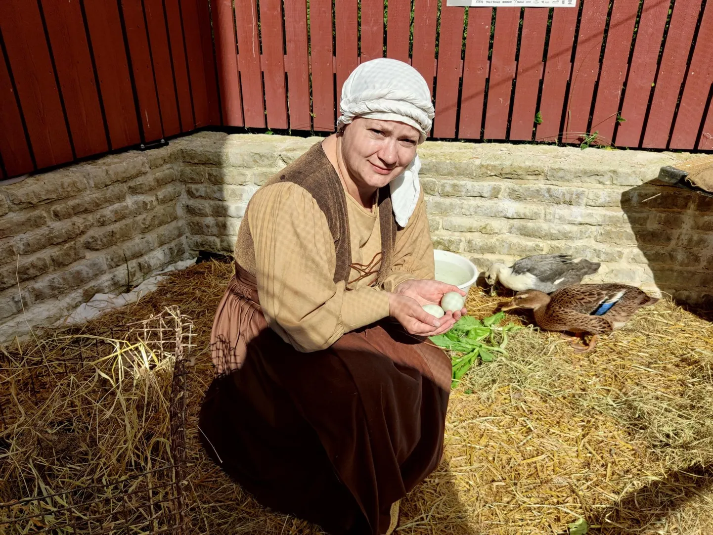 Punane torn tutvustab keskaegset Pärnut nii loengute kui teatrietendustega. Pildil Katrin Suu&nbsp;pardiprouade suveresidentsis.