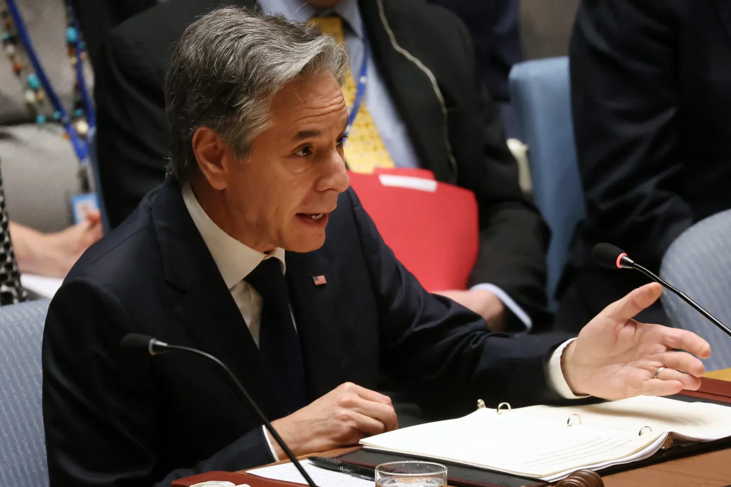 USA välisminister Antony Blinken ÜRO Julgeolekunõukogus.