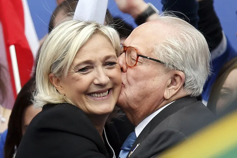 Jean-Marie Le Pen ja ta tütar Marine Le Pen