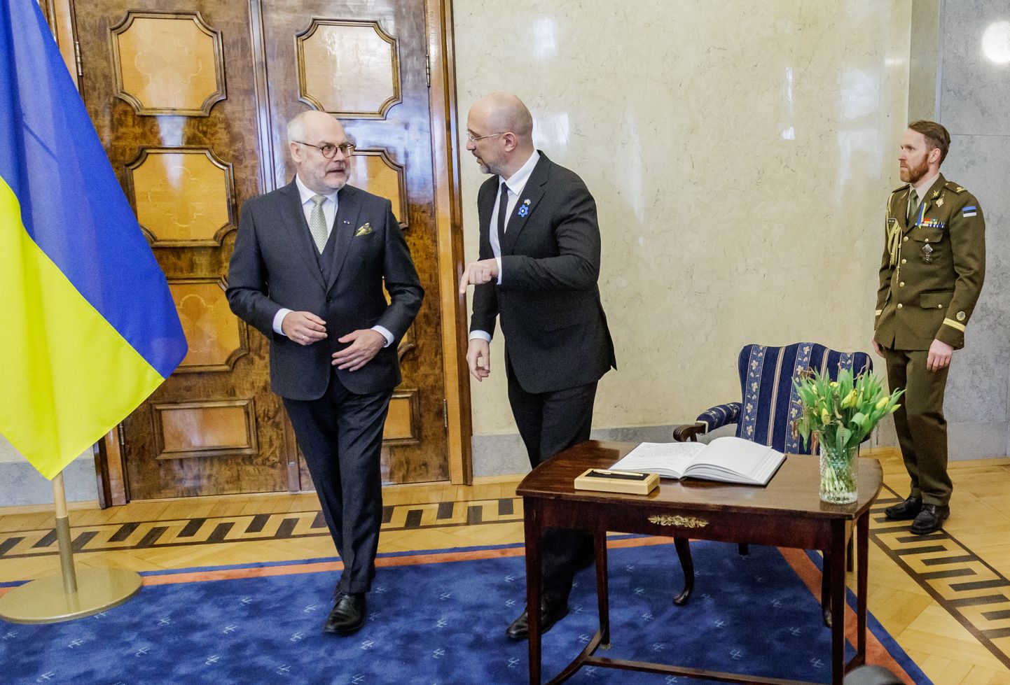 Ukrainian Prime Minister Denõss Shmyhal met with President Alar Karis.