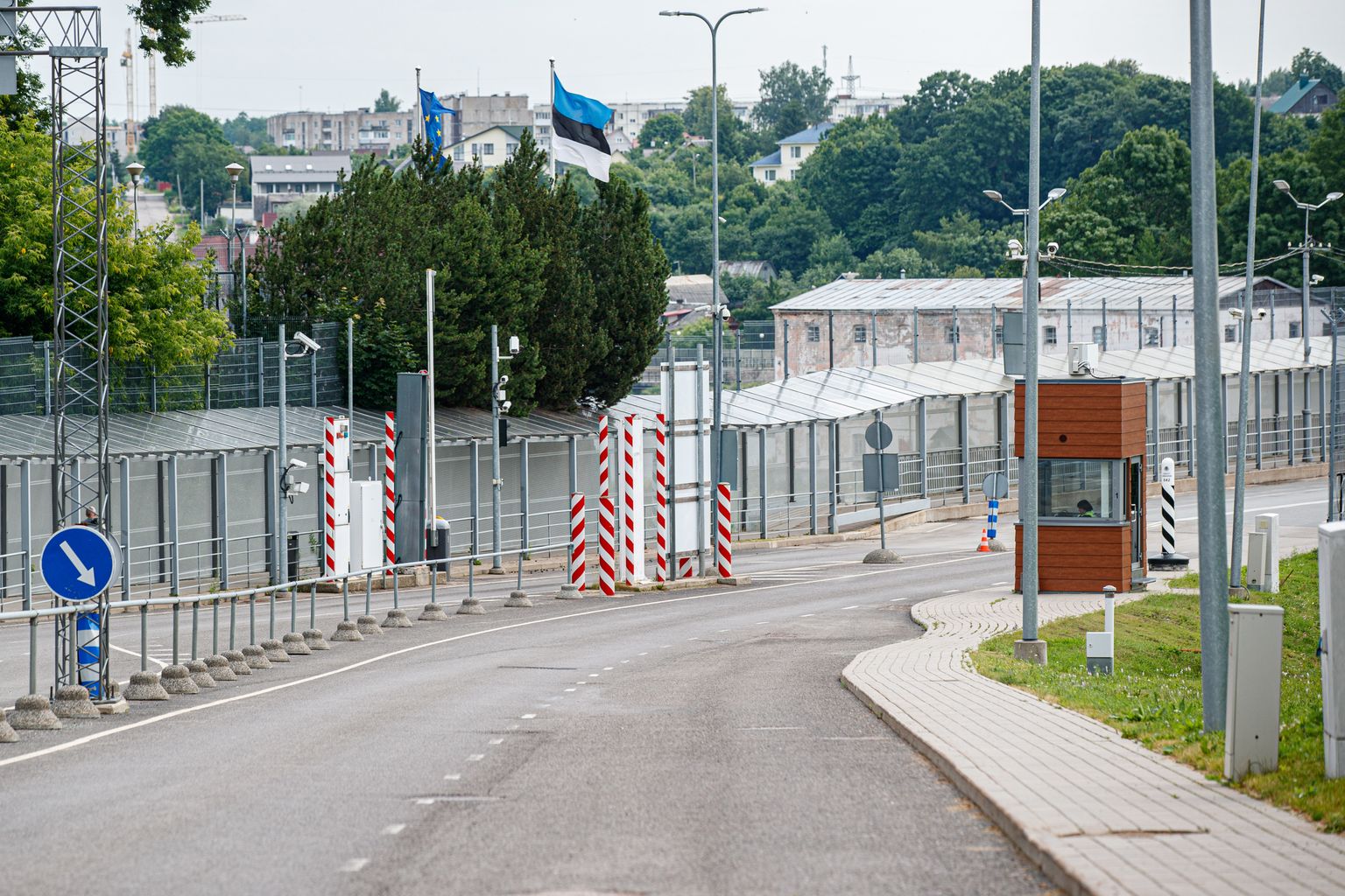Eesti ja Venemaa vaheline piiripunkt Narvas.